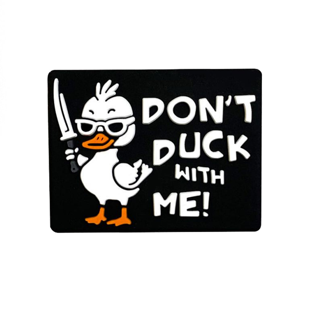 Wholesale 10pcs Cartoon Duck Holding Knife Silicone Beads